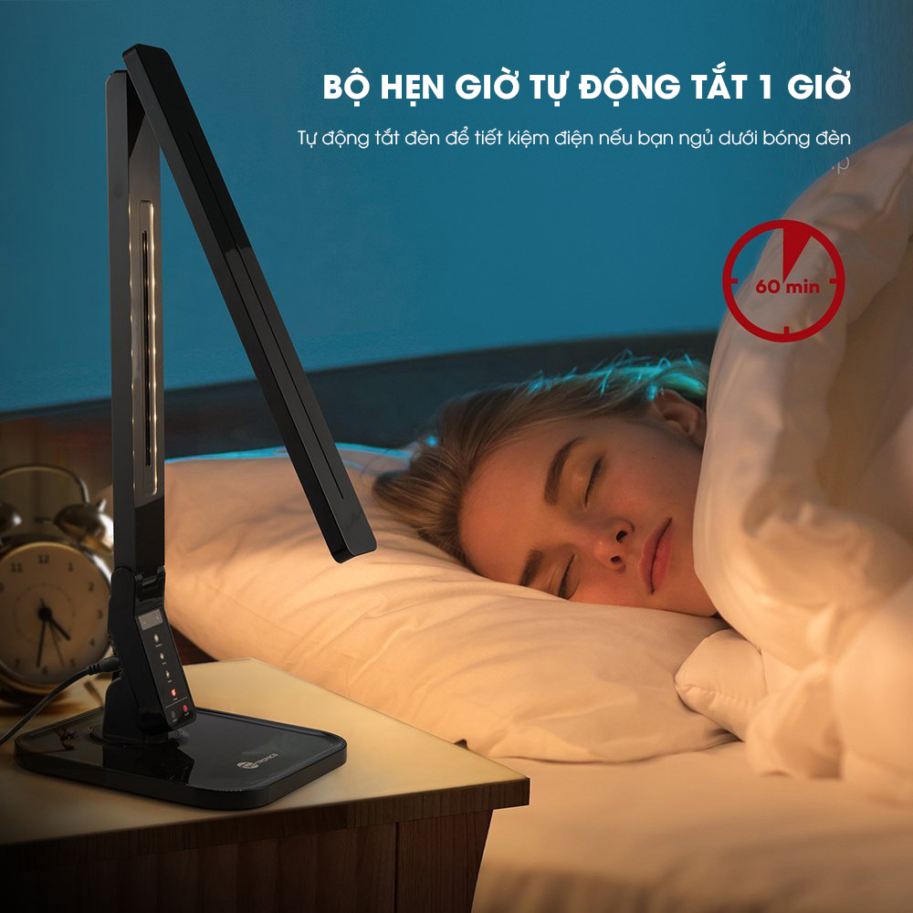 Đèn bàn LED thông minh tích hợp hẹn giờ tắt