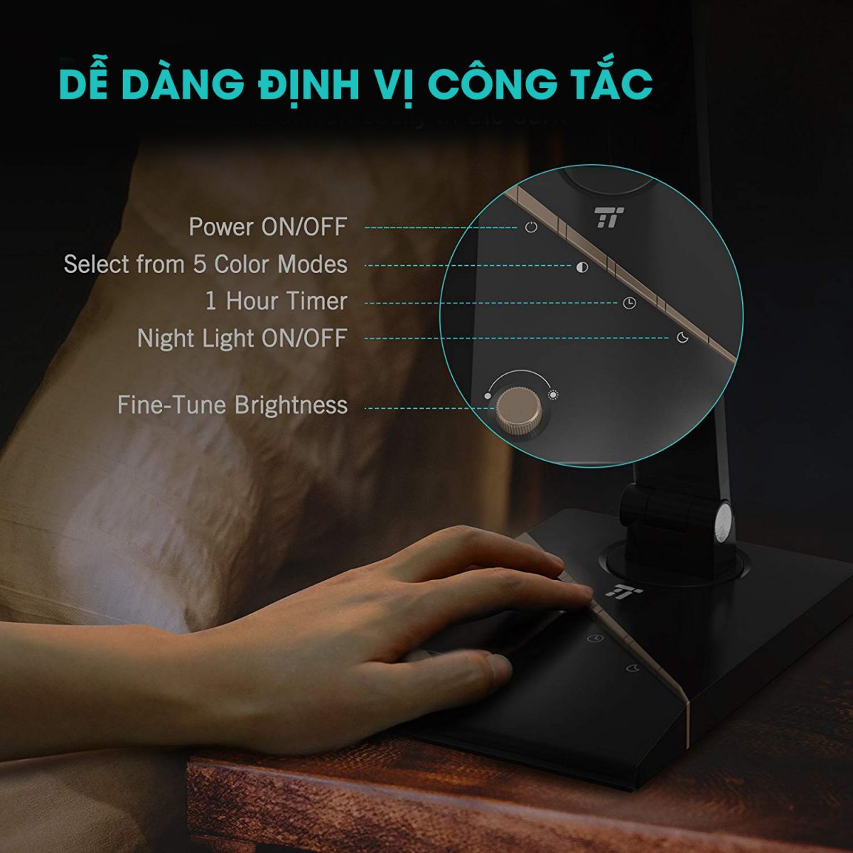 Nút bấm điều khiển đèn dễ dàng