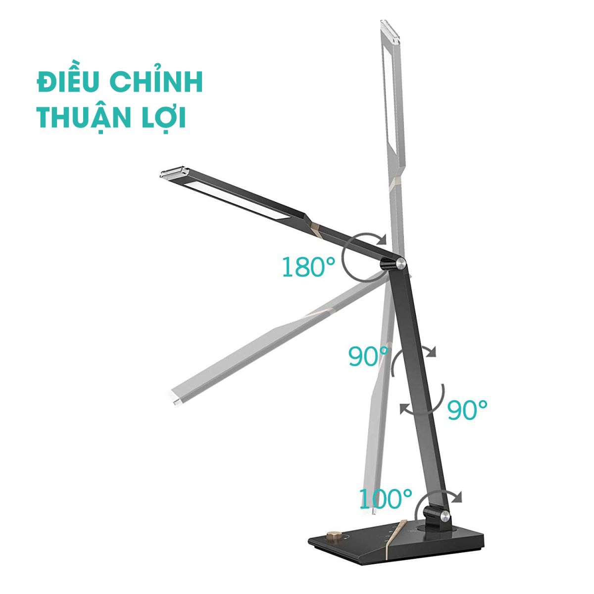 Đèn bàn LED có thể xoay nhiều góc độ