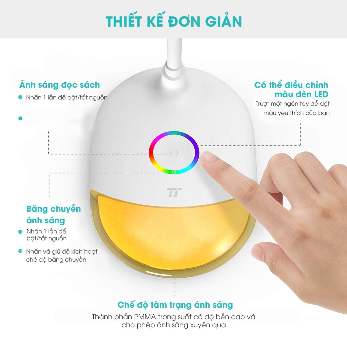 Đèn đọc sách cảm ứng