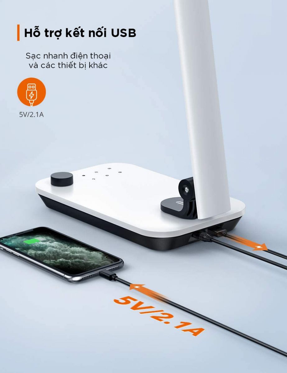Đèn bàn TT-DL092 có cổng sạc điện thoại
