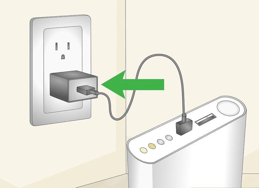 Sử dụng bộ sạc tường để sạc pin dự phòng