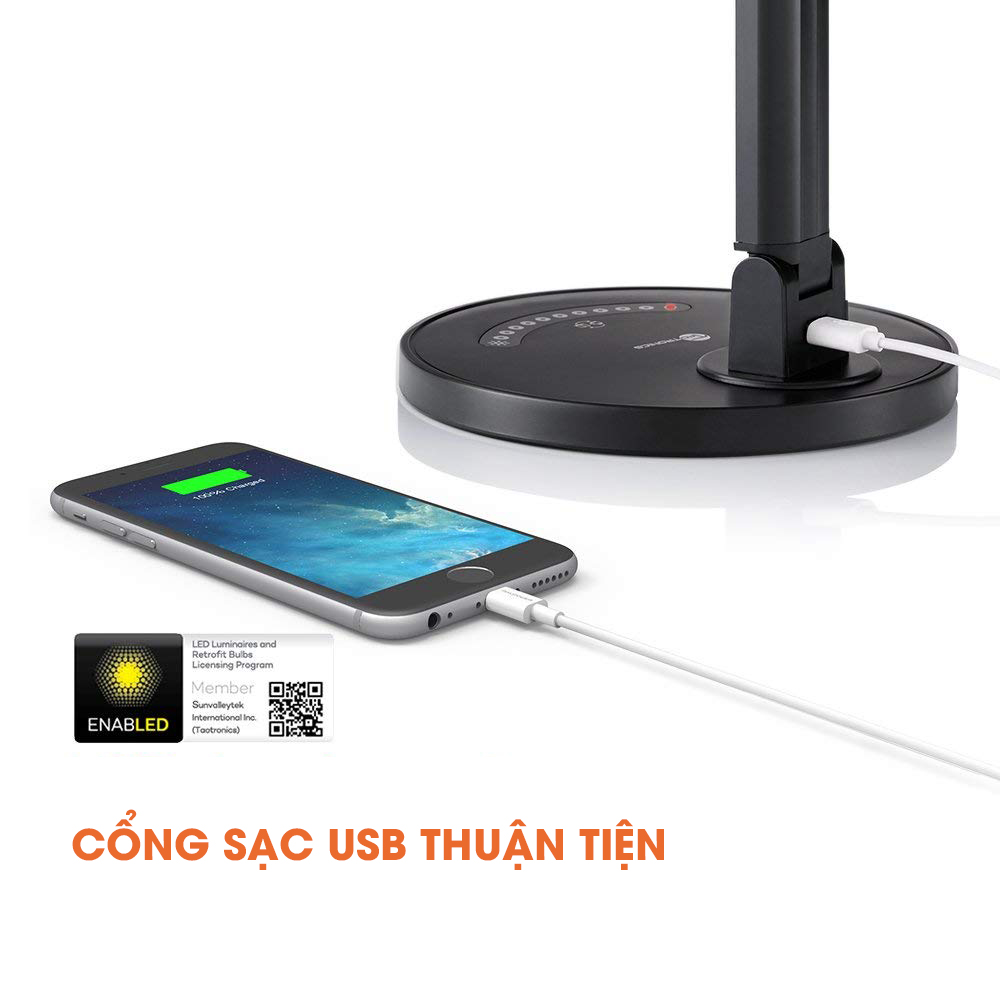 Đèn làm việc tích hợp cổng USB sạc điện thoại