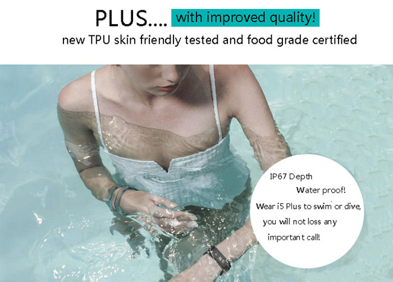 Vòng đeo tay thông minh Smart Band I5 Plus siêu chống nước.