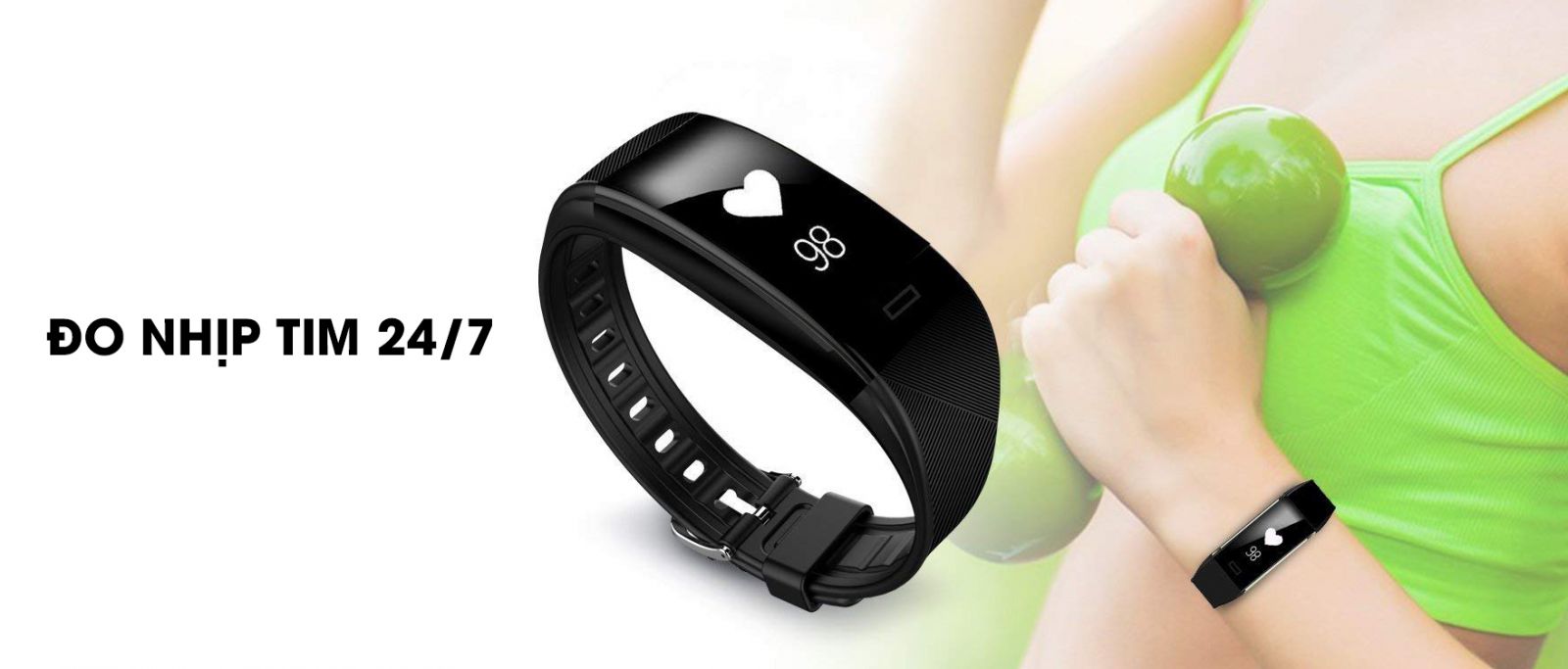 Vòng đeo tay thông minh đo nhịp tim iLEPO i2