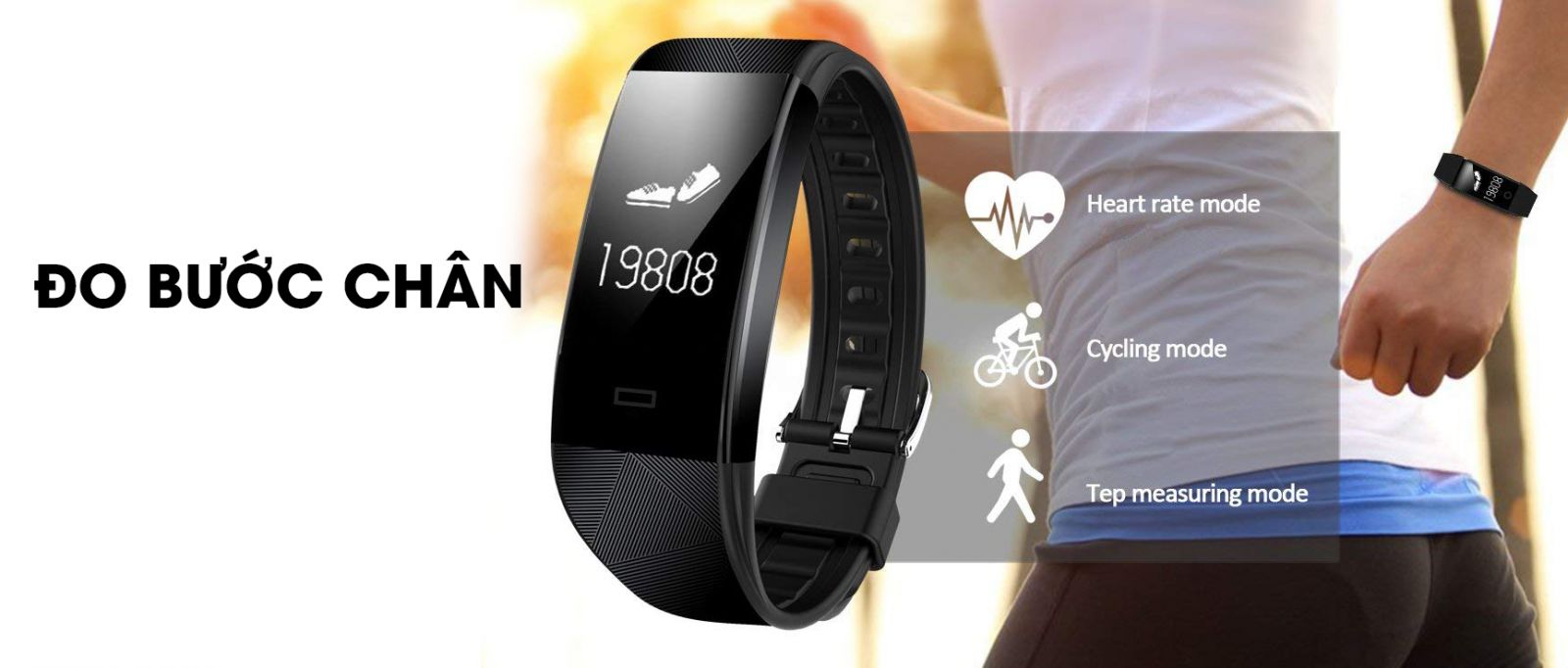 Vòng tay thông minh theo dõi sức khỏe, giấc ngủ, đo bước chân,..