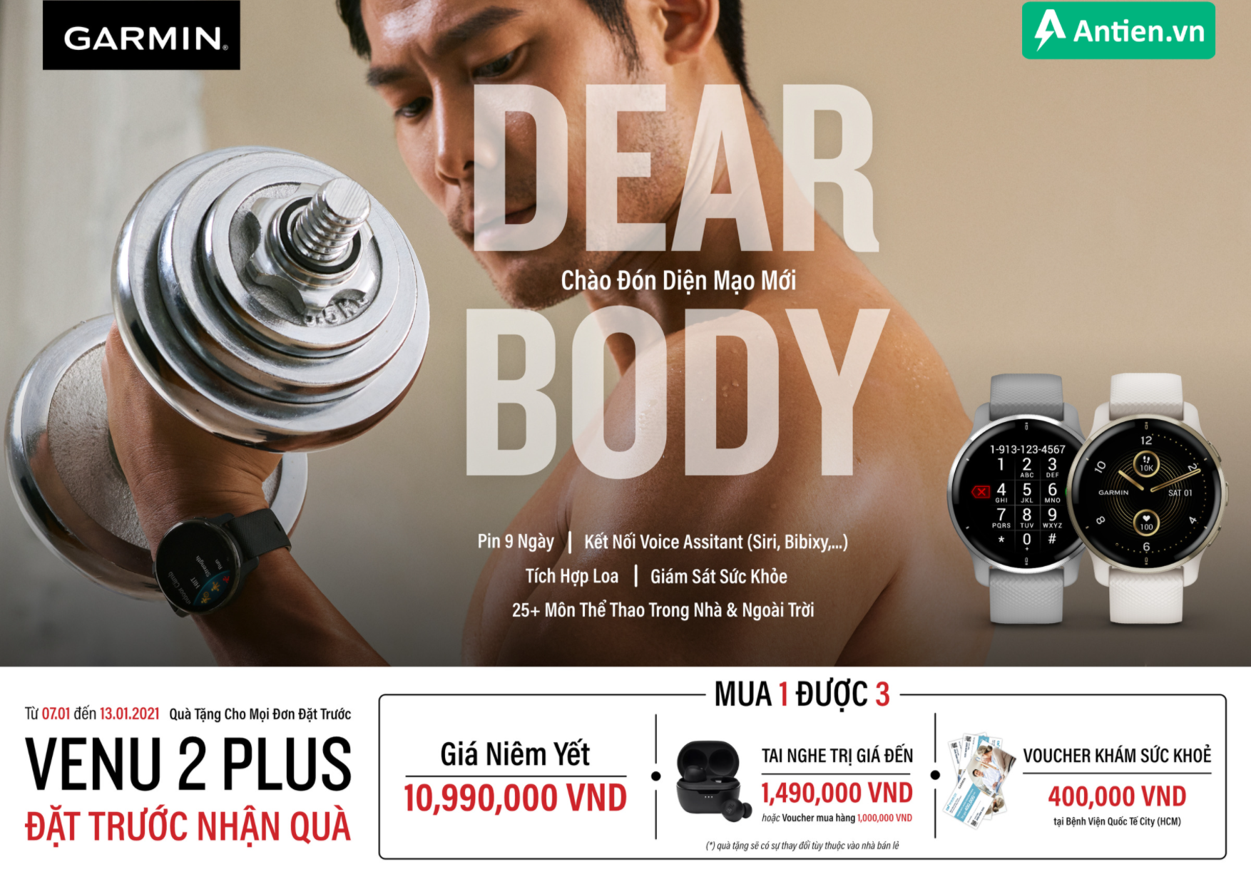 [GARMIN VENU 2 PLUS] - Phiên bản nâng cấp đặc biệt chính thức mở bán cùng vô vàn quà tặng