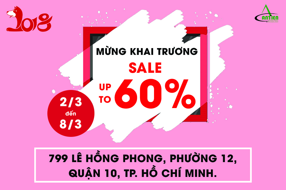 Chương trình khuyến mại khai trương 60%