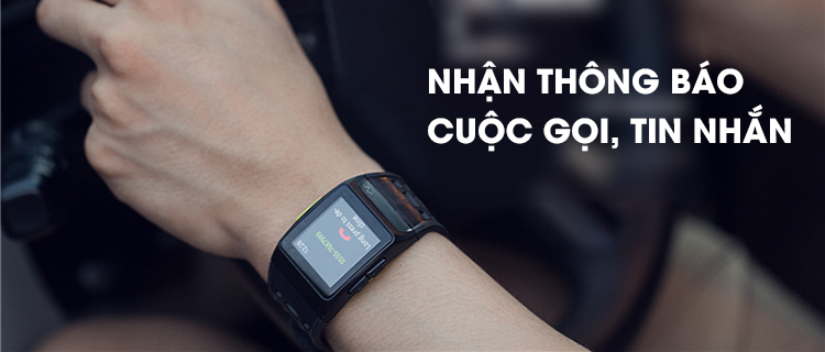 Smartband hỗ trợ nhận thông báo cuộc gọi, tin nhắn điện thoại