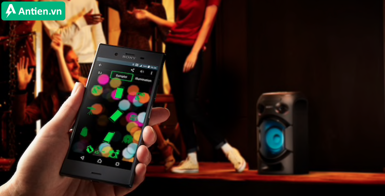 Điều chỉnh Hifi MHC-V21D bằng tính năng Fiestable thông qua ứng dụng Sony | Music Center